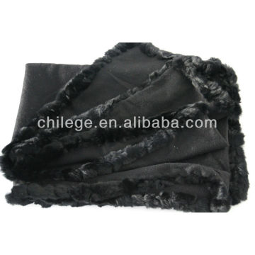 abrigos de pashmina con bordes de piel de cachemira